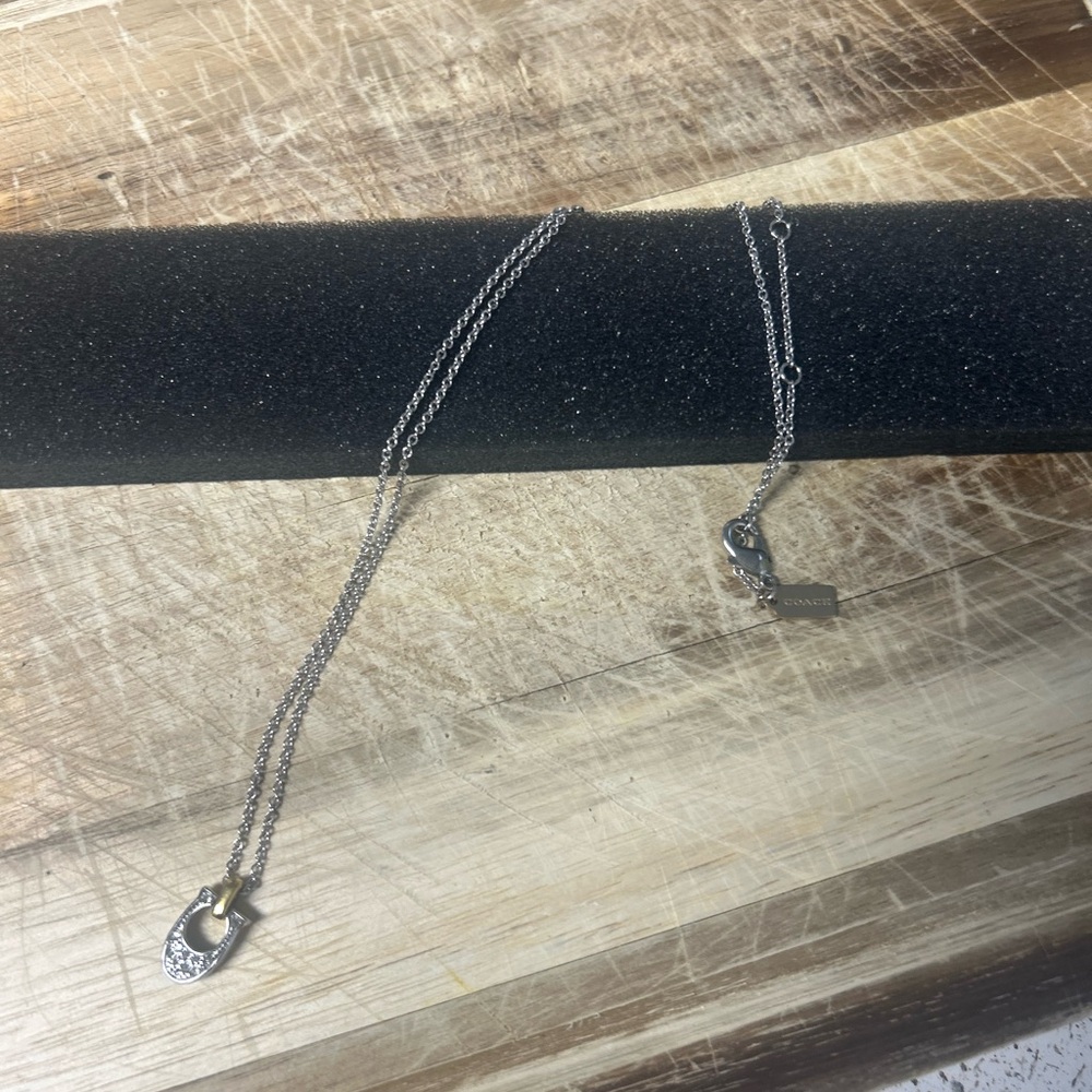 Coach Two-Tone Pendant Necklace - Picture 4 of 5